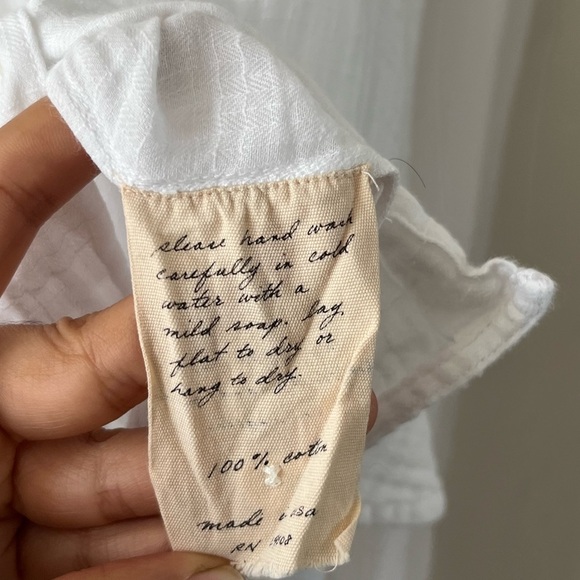 Raquel Allegra Shirred Blouse - Washed White size 2 - Picture 9 of 16